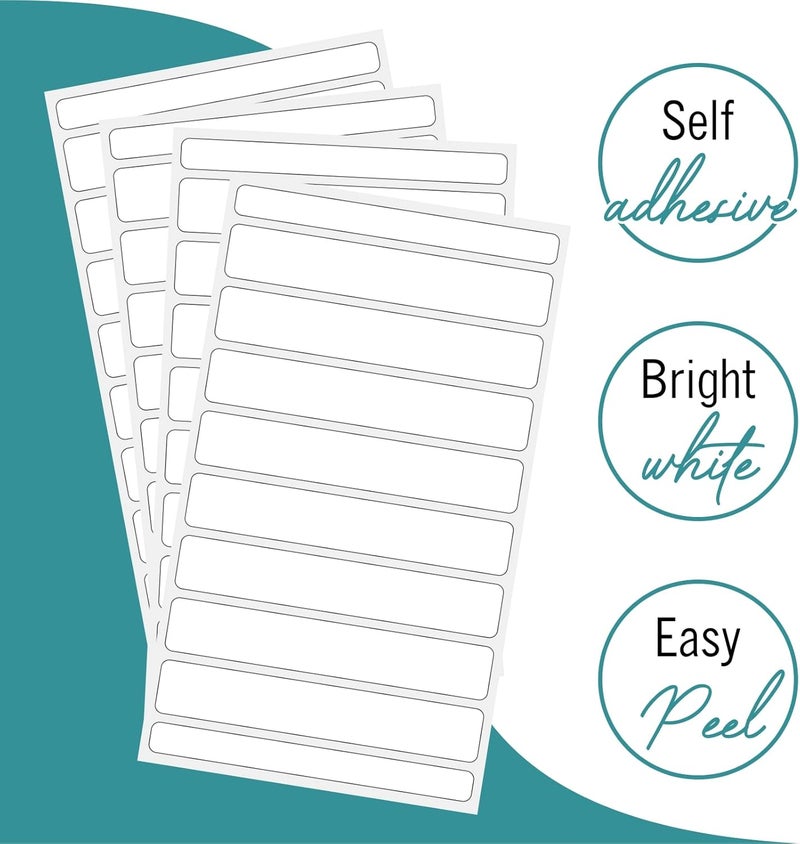 EXTRIC File Folder Labels 32 Sheets File Labels White Stickers a Total of 256 File Labels for File Folders - Image 2